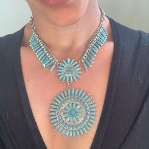 CHAPS howlite and silver necklace .